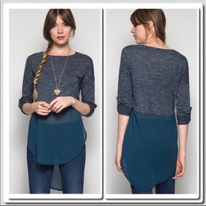 She + Sky She and Sky She Plus Sky Roll Up Sleeve Tunic Size Medium